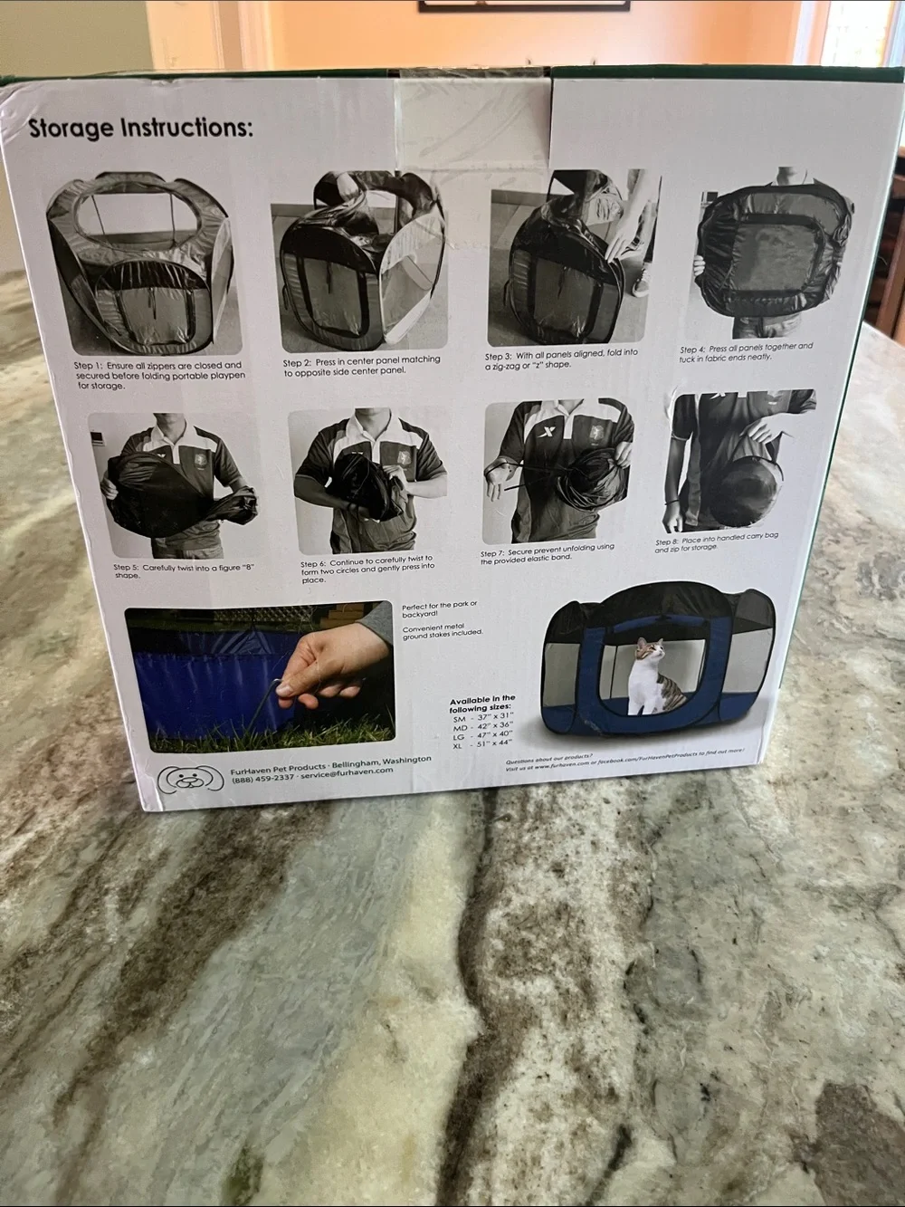 Blue Pop-Up Pet Playpen (Medium)